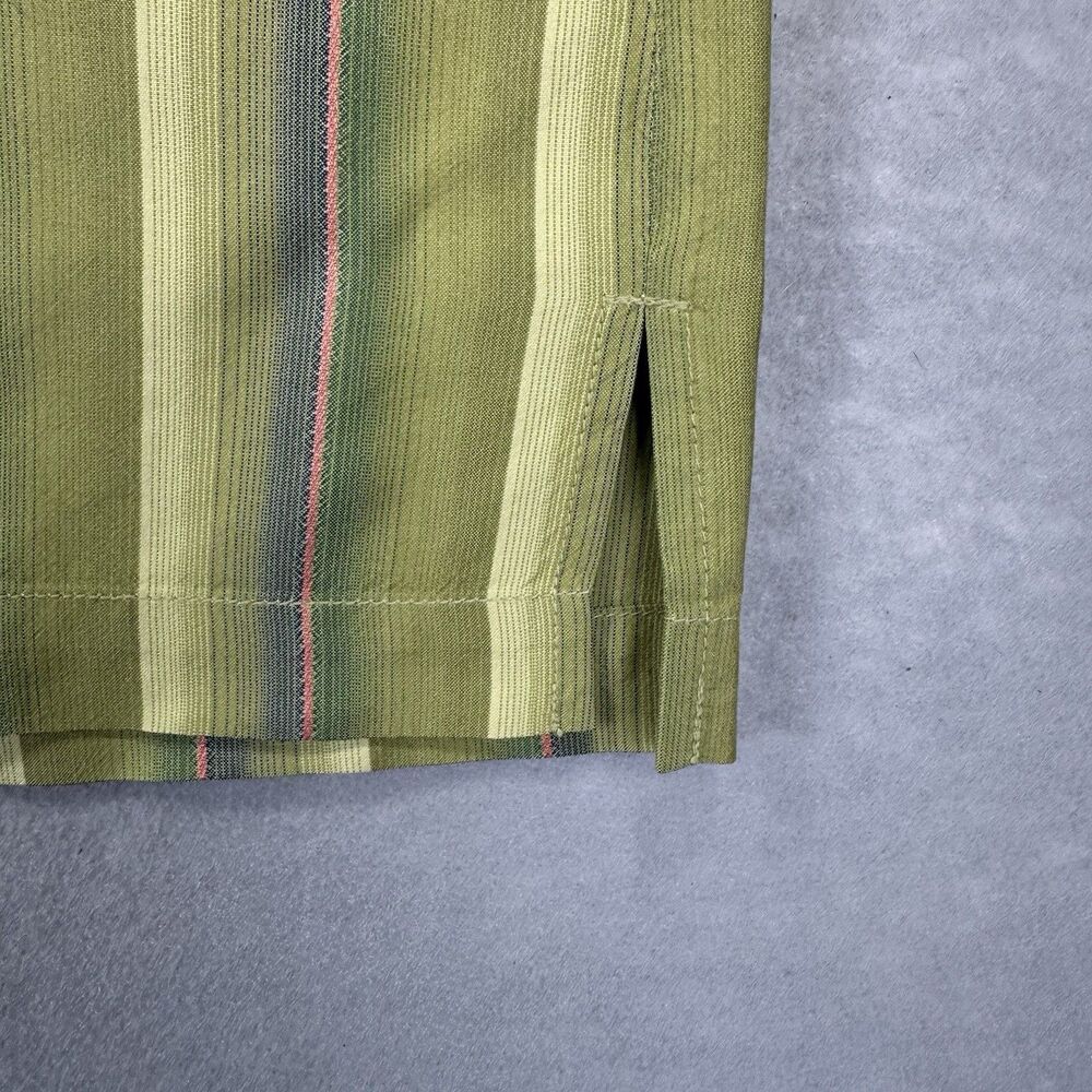 Tommy Bahama Mens‎ L 100% Silk “Groovy” Green Button Up Hawaiian Tropical Shirt - Picture 9 of 10